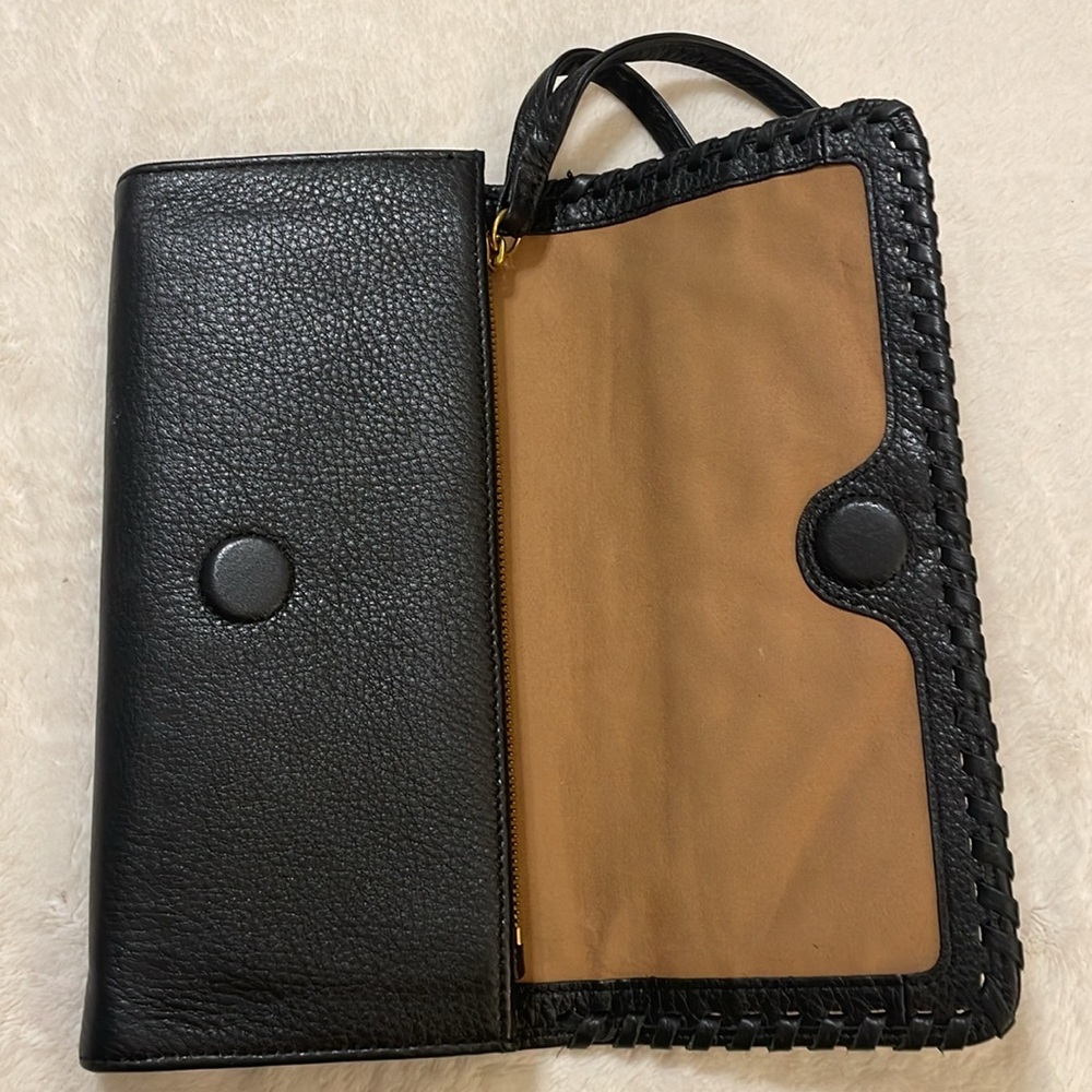 Hobo, international soft, leather clutch wallet, black